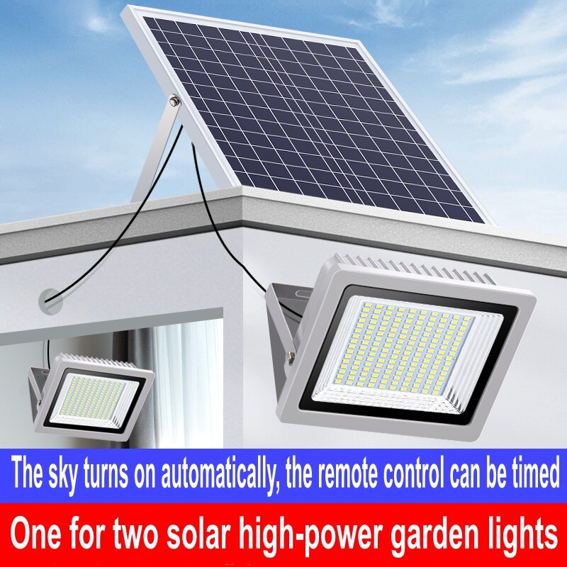 LED 투광 조명 야외 80W 120W 200W 400W 600W IP66 방수 정원 조경 조명, 원격 제어 태양 투광 조명